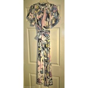 Floral Tie-Waist Wide-Leg Jumpsuit in Pastel Multi